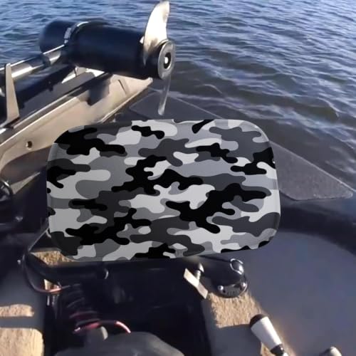 Image of Helix 7 Cover, Waterproof Fish Finder Cover, Compatible with UC H7 / Helix 7 Screen Cover, Neoprene Protects Your Screen (Black and White ash Camouflage)