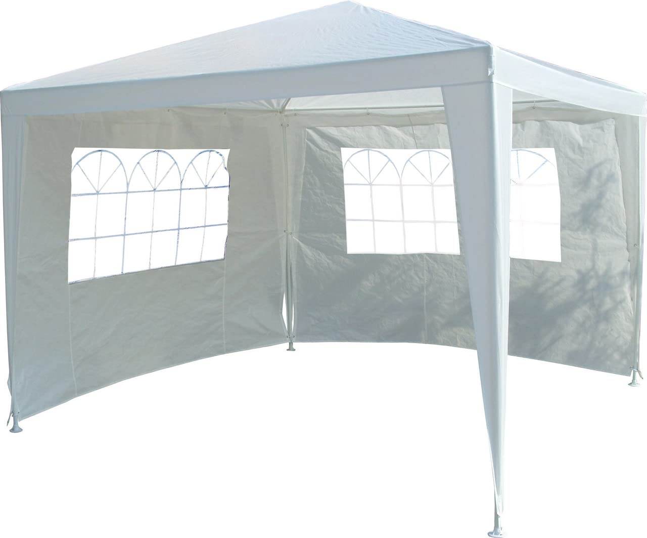 Tarrington House Pavillon Garden Star, Stahl/Polyethylene, 3 x 3 x 2.6 m, 2 SeitenwŠnde mit Fenster, UV-Schutz UPF 50+, inkl. Tragetasche, wei§ Garten