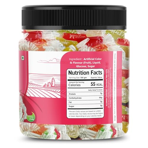 FLAVOUR MOSAIC Jelly Toffee | 500gm | Colourful Jelly | Jelly Candy | Jelly Chocolate | Colourful Mixed Fruits Jelly Candy