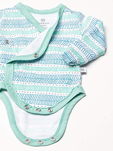 Image of HonestBaby Baby 3-Pack Organic Cotton Long Sleeve Side-snap Kimono Bodysuits