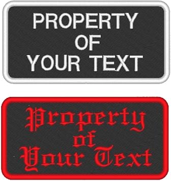 Custom Embroidered Property of Patch -Motorcycle Biker MC Patches