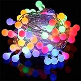 ♥Perfecta Decoración Para Navidad - 10 metros 100 LED bombillas son perfectas para la decoración de Navidad, en patio, balcón, habitación, cocina, salón de estar, fiesta de cumpleaños, celebración entre familiares y amigos