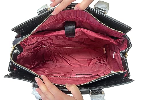 Image of JKM & Company Rolling Laptop Bag for Women | Designer Wheeled Briefcase | Fits 13-17 inch Laptops | Office Travel Computer Case