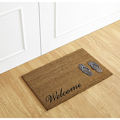 Better Trends Coir Door Mat is Strong Easy to Clean and Colorful 100 Percent Natural Coir in Vibrant Designs, 18