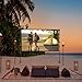 TOWOND Projector Screen and Stand, 120 inch Outdoor Projector Screen Indoor, Portable Movie Screen 16:9 4K Front Rear Projection Screen with Carry Bag Wrinkle-Free Design for Home Backyard Theater