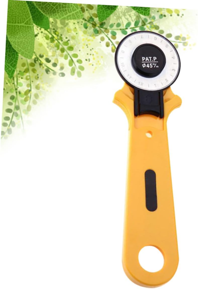 VILLCASE 6pcs Manual Rotary Knife Cutter Cutting Wheel Tungsten Blade Ergonomic Handle Safe Lock for Left Right Hand Use