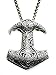 Produktbild Eclectic Shop Uk Thor's Hammer Triqueta Anhänger Antik Silber Knoten 20" Weizen Glieder Halskette Asgard Midgard Heiden Anhänger Triskelion Viking Leder Schnur Halskette