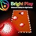 Brightz Cornhole Board Edge Lights with LED Bags - Includes 4-Pack of LED Cornhole Bags + TossBrightz Cornhole Board Edge Lights - The Ultimate Night Time Cornhole Master Set