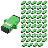 50Pcs SC to SC Couplers for APC end face, Simplex Fiber Optical Adapters Cable Connectors