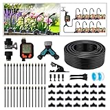 Durable Black Water Pipe, Long-lasting and Efficient: Our garden watering system is equipped with a 100-foot sturdy and durable black water pipe, specifically designed for outdoor use. This water pipe is made of advanced anti-aging materials and has ...