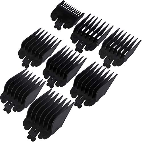 URATOT 8 Pack Hair Clipper Limit Guide Combs Replacement Guards Set Attachment Guide Combs Compatible with Many Wahl Clippers and Trimmers