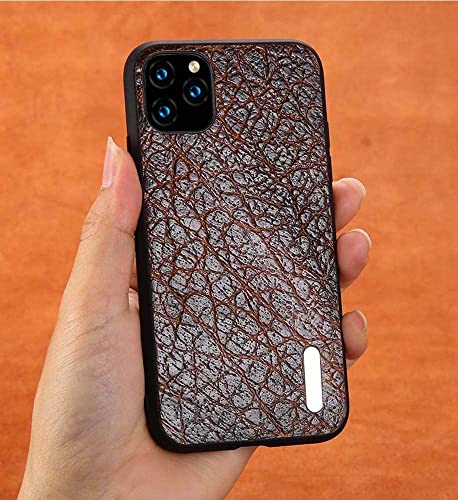 Housse de téléphone rétro iPhone 11 antichoc en cuir véritable vert