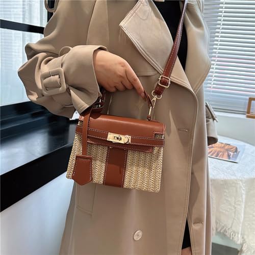 Straw Woven Women's Wallet Vacation Handbag, Beach Crossbody Bag, Fashionable Summer Woven Single Shoulder Beach Bag2