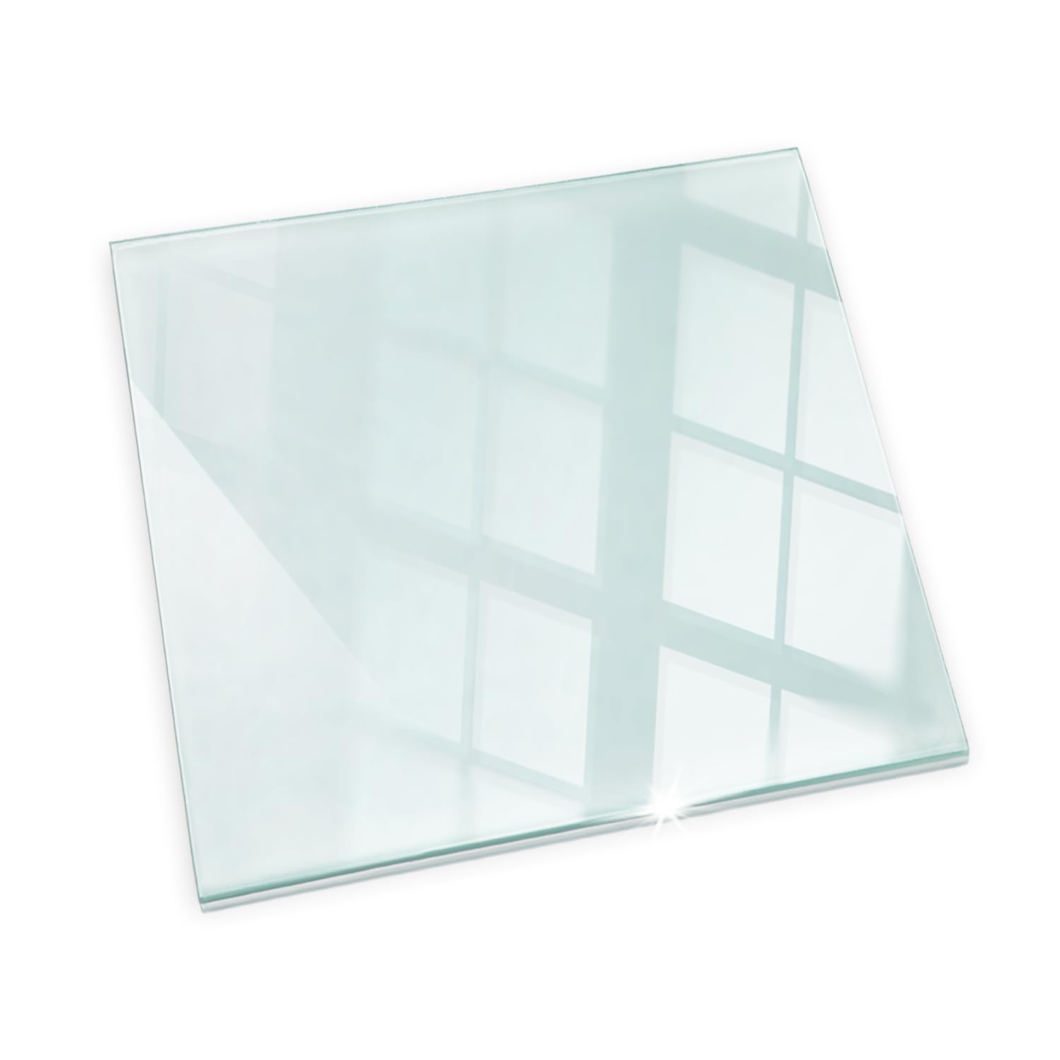 Lastra per Camino di Vetro Temperato 60x60 cm Rettangolare Duraturo Sicurezza Domestica Base per Stufa Protezione Dalle Ccintille Protezione per Pavimenti Resistente Alle Alte Temperature
