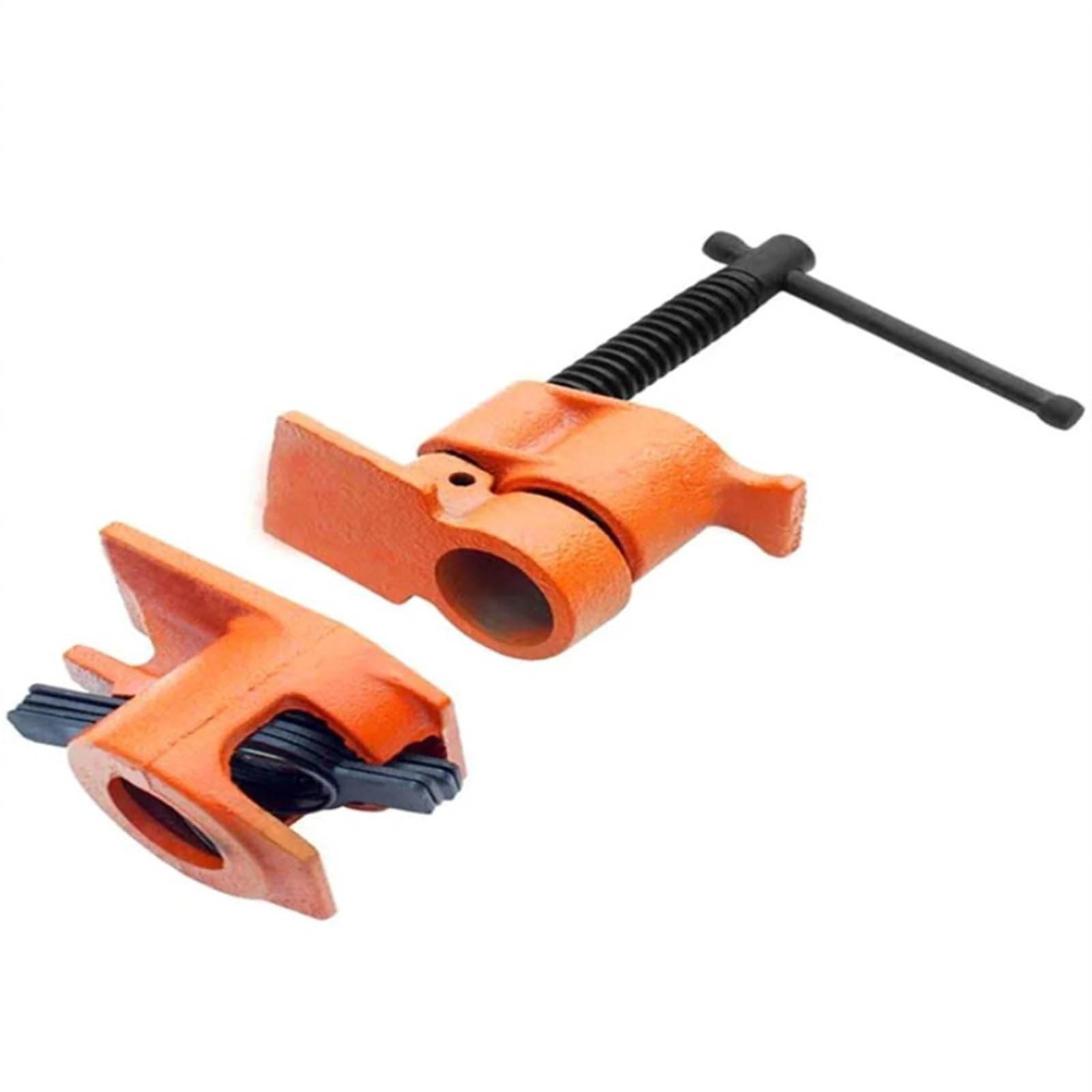 Zwcshuu One Color Pipe Clamp Woodworking 1/2'' Wood Gluing Pipe Clamp Set Heavy Duty Professional Woodworking Cast Iron