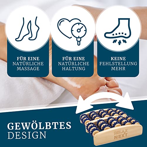 Fußmassageroller Relax Next aus Holz für Entspannung und Wohlbefinden