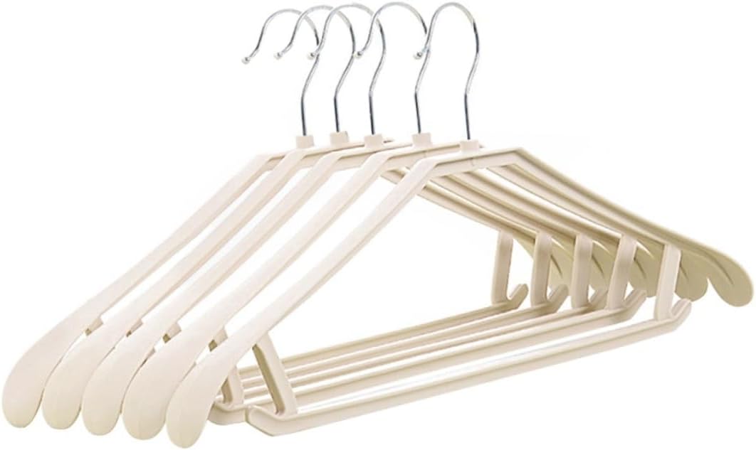 10PCS Thickened Plastic Non-Slip Clothes Hangers for Suits Coats and Shirts Heavy Duty Laundry Hangers for Home Use