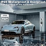 LCLCTEK® 3KW EV Charger Cable Type 2 to 3 Pin Plug 8m/26Ft,Portable UK 3 Pin EV Charger,Electric Car Charger [6/8/10/13A],Car-Charger with LED Display, IP65 Waterproof,Type 2 Cable EVs and PHEV - Image 4