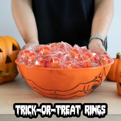 Halloween Candy Ring Pops, 18 Pieces of Halloween Hard Candy Individually Wrapped, Perfect Pumpkin Suckers for Trick or Treaters and Party Favors, Ideal Candy Rings for Sharing and Snacking - image 8