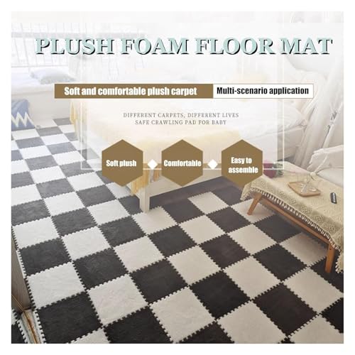 Alfombras de rompecabezas entrelazadas de espuma premium color albaricoque 3