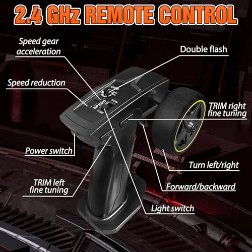 Image of RC Drift car, 1 /43 Mini Rc Drift car with Gyroscope, 2.4GHz Full Proportional Remote control Cars, 4WD High Speed Racing with Lights, Racing Tires, Model Cars Gift for Adults, Kids, Boys, Girls