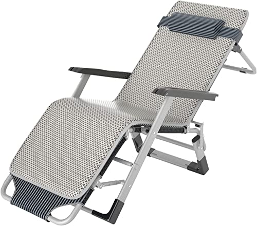 Chaise Longue Zero Gravity Bleue Inclinable en Acier Réglable avec Coussin Coton