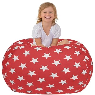 Aubliss Stuffed Animal Storage, Canvas Bean Bag...