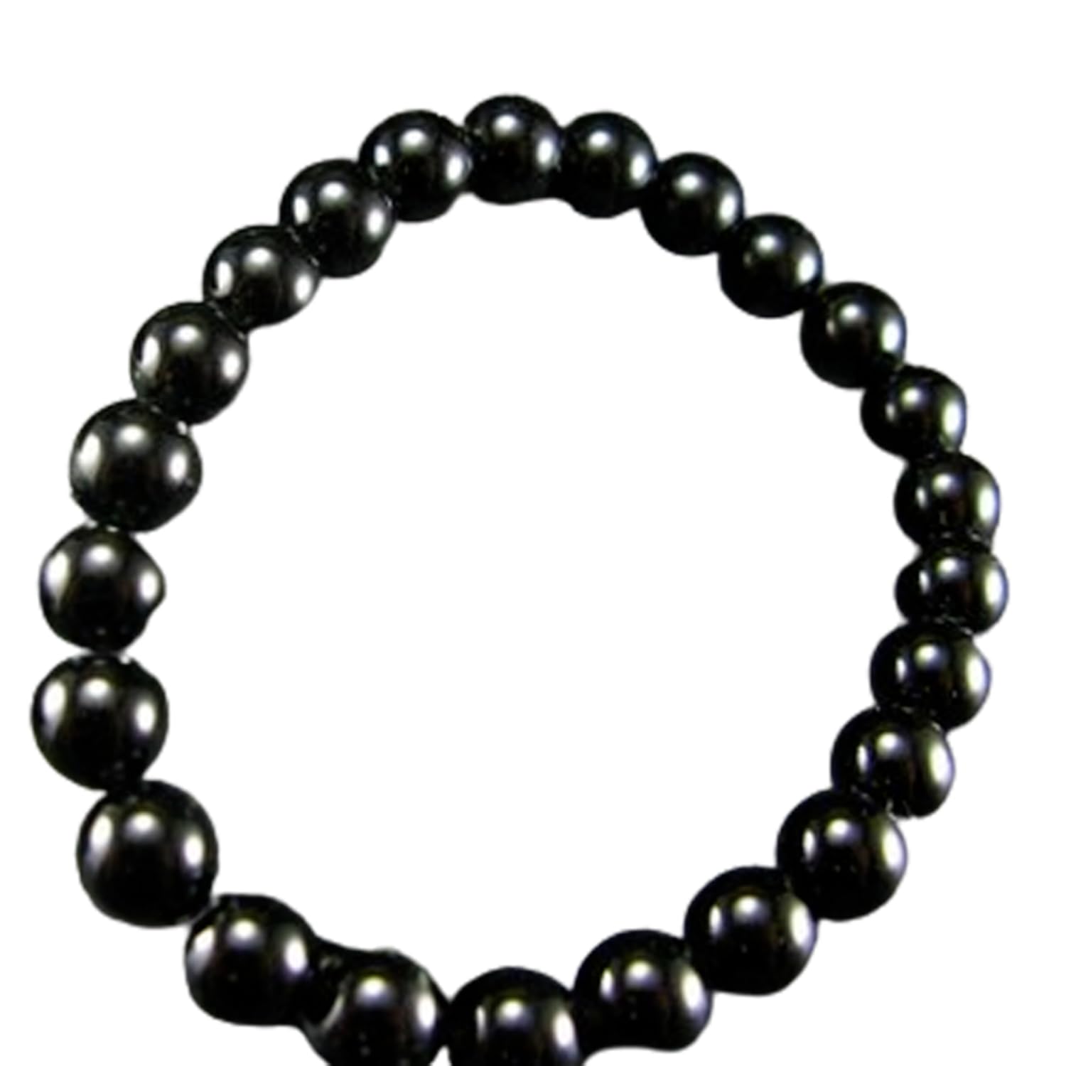 RRJEWELZ Natural Tibetian Tektite 8mm Round Shape Smooth Cut Beads Stretchable Bracelet For Men & Women. Unisex Bracelet F... - Review, Price and Buying Guide