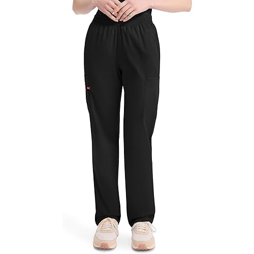 Dickies EDS Signature Scrubs for Women, Elastic Waist Pull-On Cargo Pants for Women in Soft Brushed Poplin - 86106