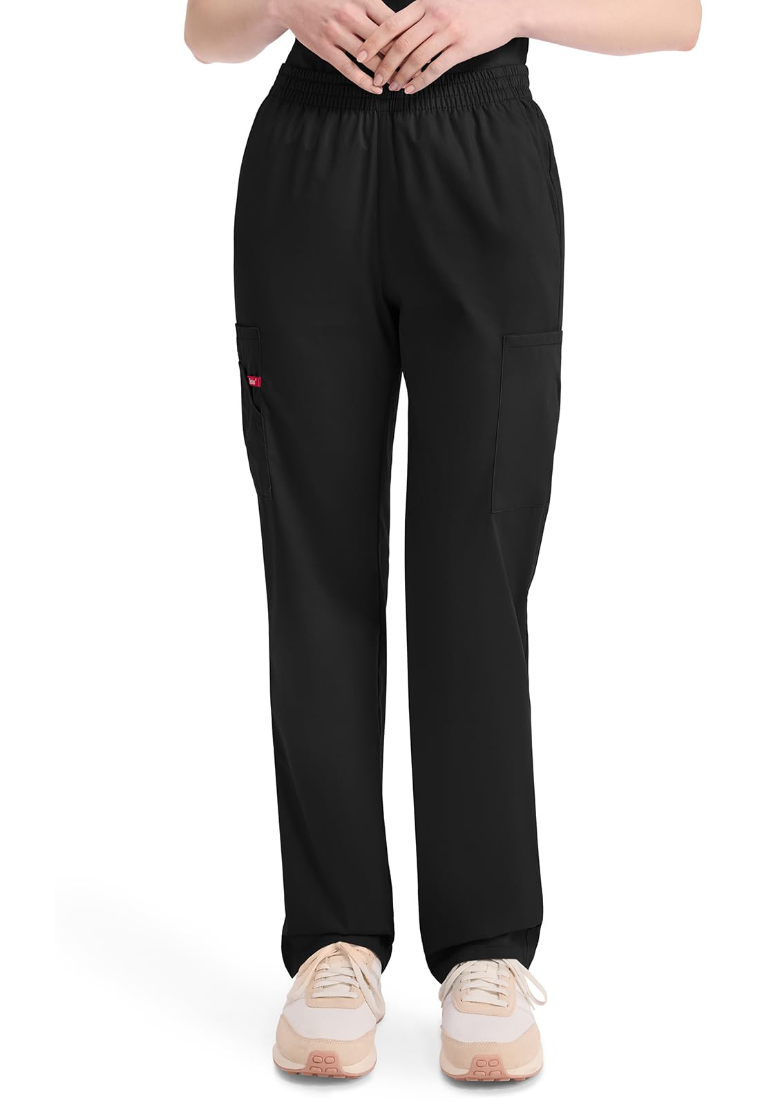 DickiesEDS Signature Scrubs for Women, Elastic Waist Pull-On Cargo Pants for Women in Soft Brushed Poplin 86106