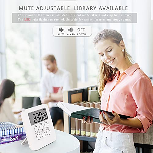 Domary Temporizador digital, relógio, contagem regressiva de cozimento magnético Alarme 24 horas com