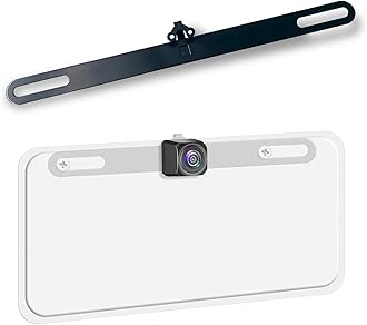 JawGrew Metal Car Back-up Camera Bracket, Anti-Rust Mounting Bracket, License Plate Privacy Cover, Reverse Camera License Plate Frame, Suitable for Most Cars (Black)