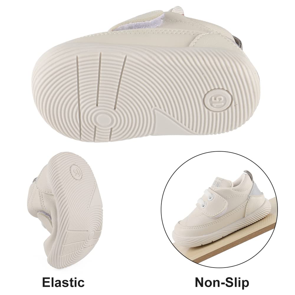 LACOFIA Baby Boys Girls First Walking Shoes Toddler Anti-Slip Rubber Sole Sneakers