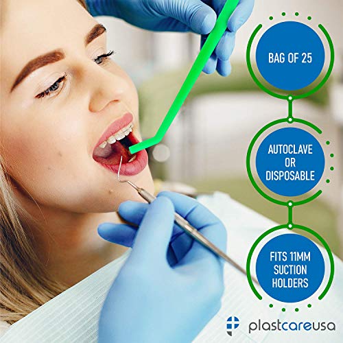 100 Large Dental Surgical Aspirator Aspirating Green Suction Tips, 1 4 Inch Diameter, 4 Bags Of 25 #TOP4