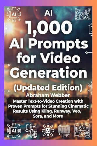 1,000 AI PROMPTS FOR VIDEO GENERATION (UPDATED EDITION) : Master Text-To-Video Creation With Proven Prompts For Stunning Cinematic Results Using Kling, Runway, Veo, Sora, And More.