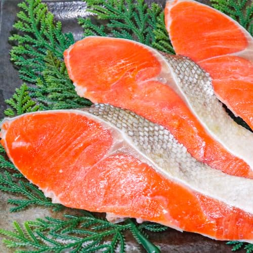 <天然>紅鮭 厚切り1kg(10切前後) 塩鮭 冷凍 国内加工 プロカット 高級 贈答 ギフト業務用 おかず