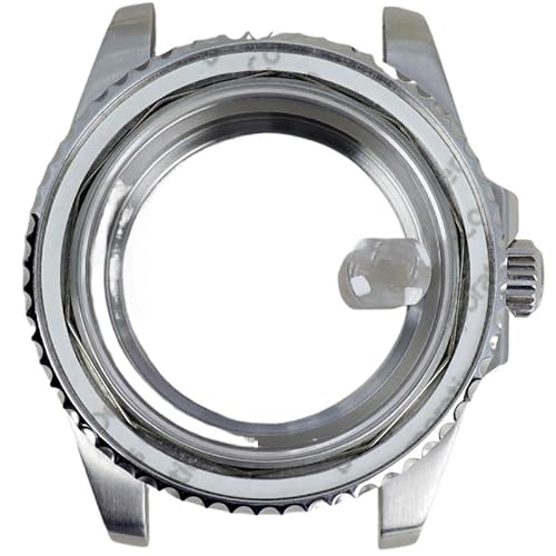 AHYYLKLPER 40mm ���v�P�[�X �T�t�@�C�A�K���X �Z�C�R�[ NH35 NH36 NH34 4R36 8215 �E�H�b�`�P�[�X(�V���o�[1�AEta 2824 PT5000)�p