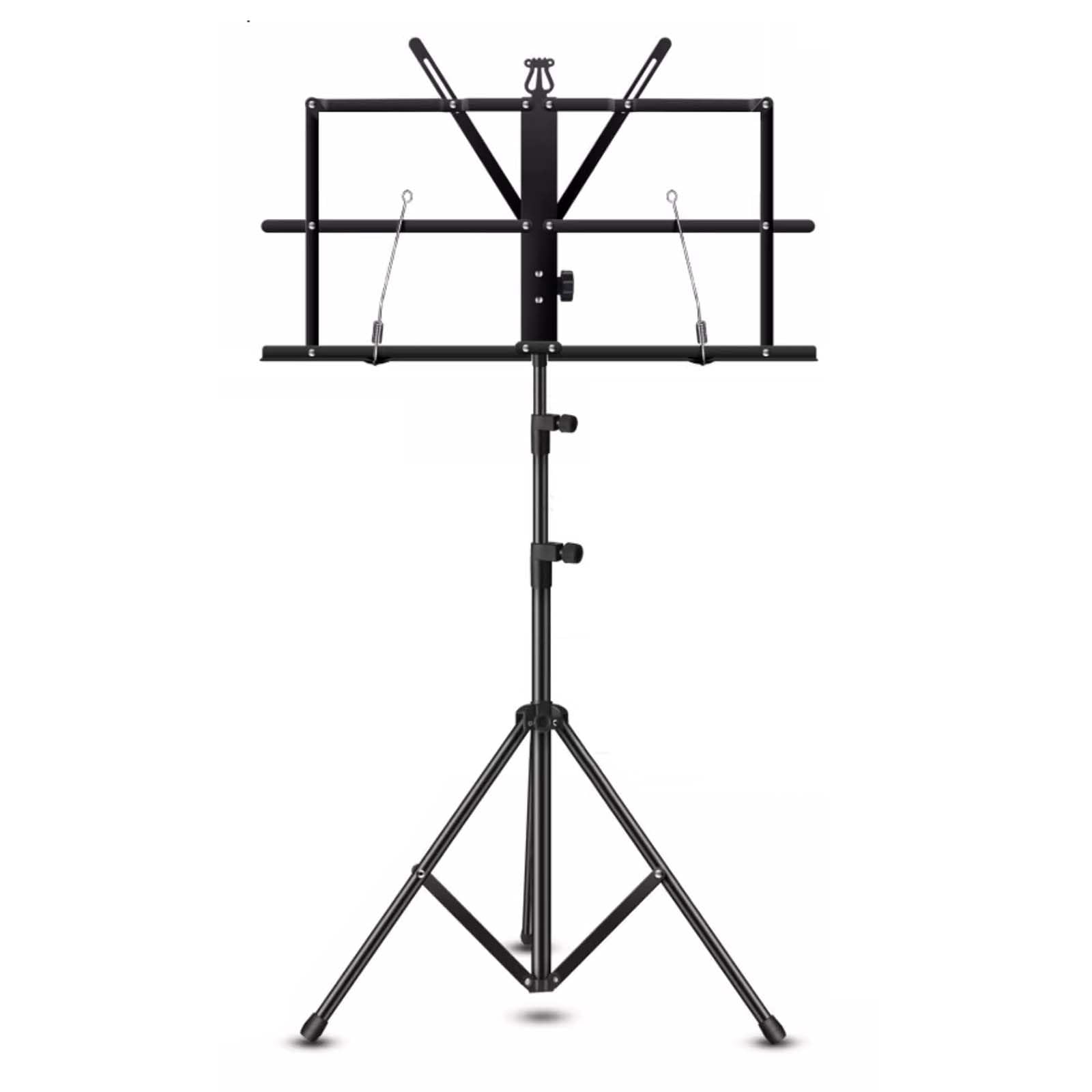 K KASONIC Leggio per spartiti pieghevole a doppio uso 2 in 1 e supporto per libri da tavolo con borsa da trasporto portatile e supporto per clip per spartiti