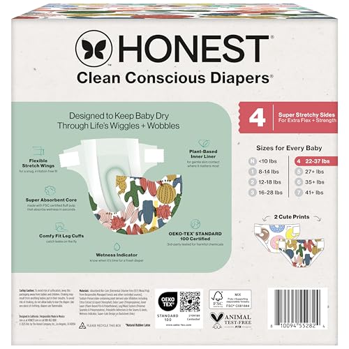 The Honest Company Daytime Diapers, Donut Grow Up, Size 4, 54 Count - image 8