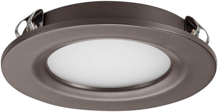 GETINLIGHT Dimmable LED Puck Lights Kit, Recessed or Surface Mount Design, Soft White 3000K, 12V, 2W (12W Total, 60W Equivalent), Bronze Finished, ETL Listed, (Pack of 6), IN-0102-6-BZ