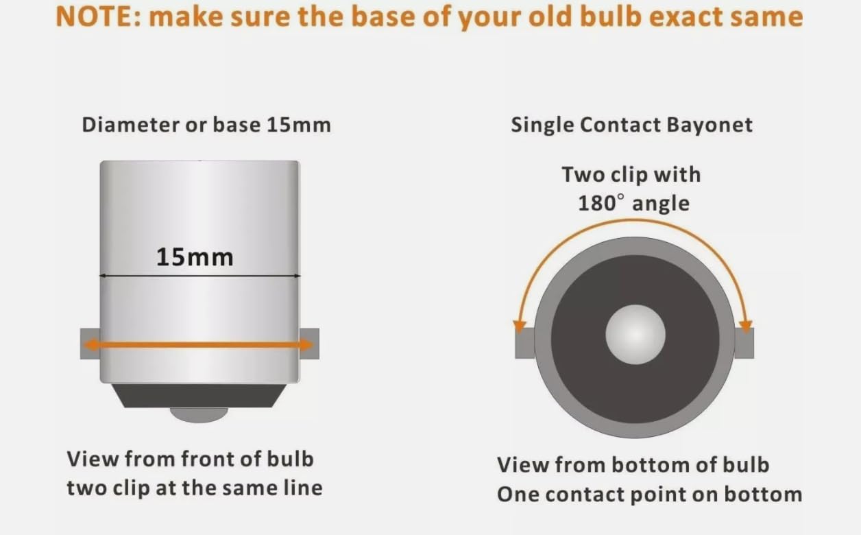 10 EX Bright LED exterior interior porch light bulbs RV motor home camper lights Replacement for OEM