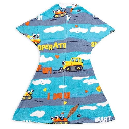 Image of SleepingBaby Zipadee-Zip Transition Swaddle - Cozy Fleece Wearable Blanket with Two-Way Zipper for Baby Sleep - Digging You, X-Small (3-6 Month)