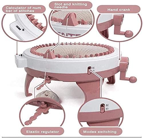 Miniatura 4 de XIZHIYO Máquina de tejer 48 agujas, telar de tejido inteligente para tejer doble máquina de tejer kit para adultos o niños (48)