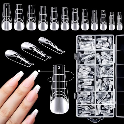 Kiiwah 120 Pièces Popit Ongle, Durable et Réutilisable Capsule Polygel Nail Double Formes avec des Lignes Graduées Moule à Ongles D'Extension pour Amateurs et Apprenants du Nail Art Diy