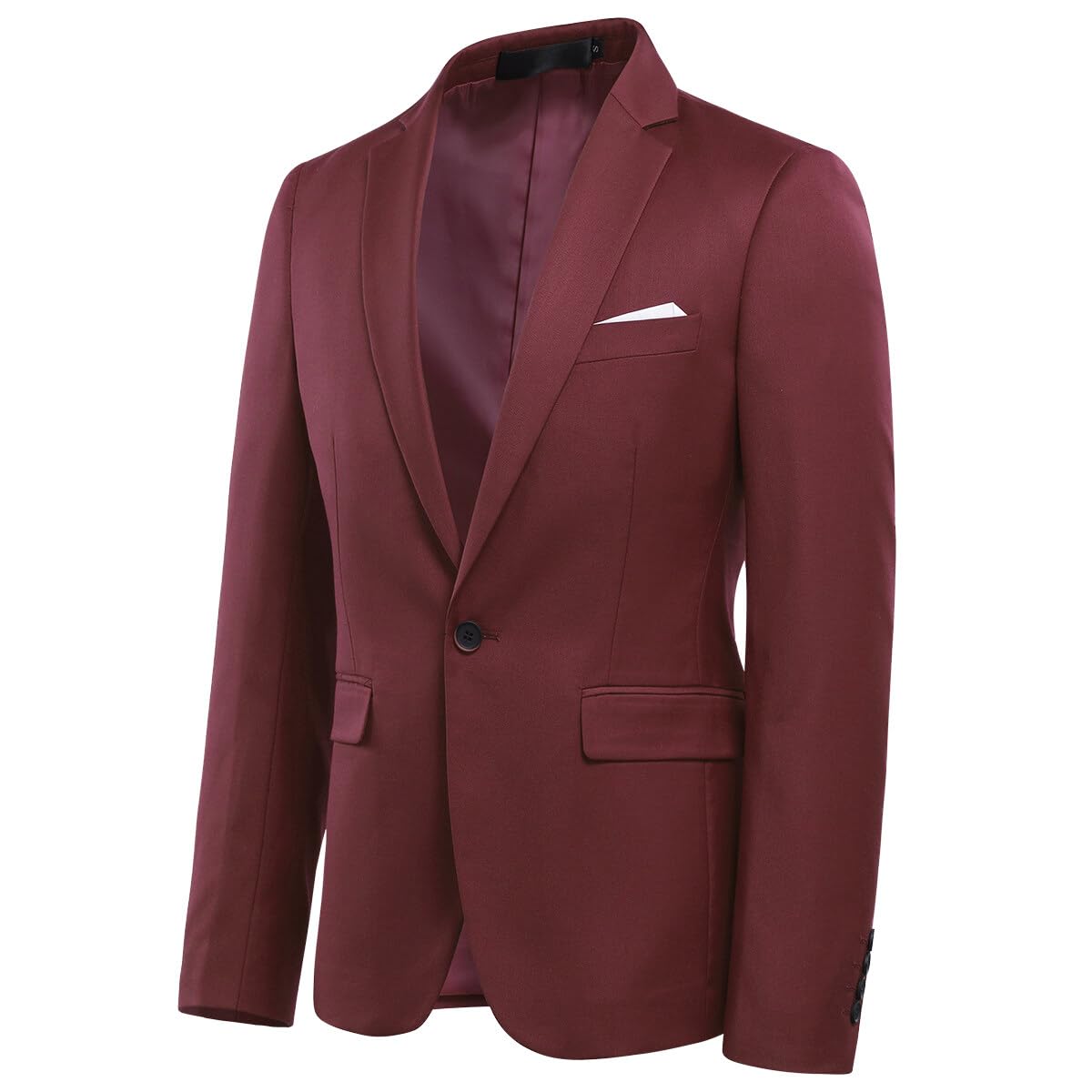 Allthemen Blazer pour Homme avec Fente Arrière à Un Bouton Veste de Costume d'affaires Couleur Unie