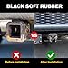 Beabes Highland Cow Car Rear Hitch Covers Animal Black White Highland Cattle Hairy Square Trailer Hitch Cover Tube Plug Insert, 2