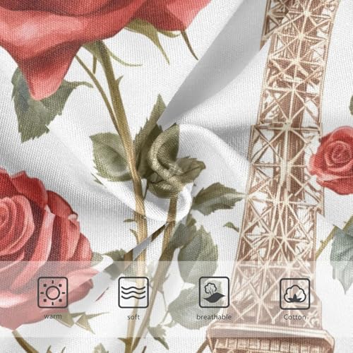 Toddler Briefs, Vintage Tower Red Rose Girls Underwear Cotton, 2T–8 Years3