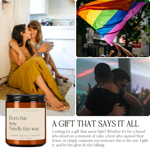 WISEgham Gay Pride Soy Candle - Lavender Scented Candle — view 5