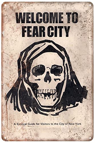 Welcome To Fear City �|�X�^�[ NYC �T�o�C�o���K�C�h ���^�� �u���L�Ŕ� �E�H�[���A�[�g ����z �z�[���o�[ �p�u �J�t�F �N���u 8x12�C���`