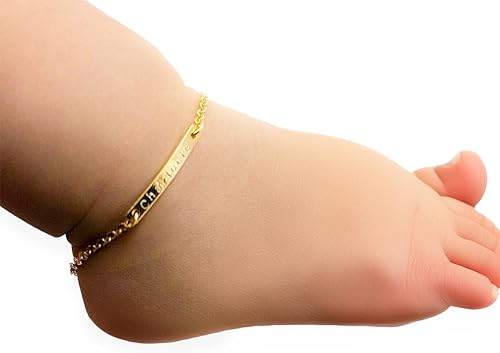 Heart Syndrome Personalized Baby Anklet 16K Plated Gold Rose Gold Silver Customized Kids Birthday Unique Gift New Born to Teen Kids Personalized gift